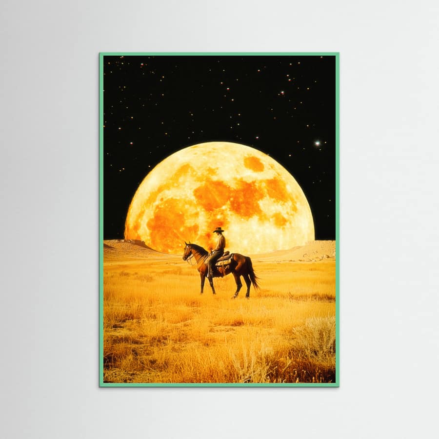Mint Wood Lunar Cowboy Poster