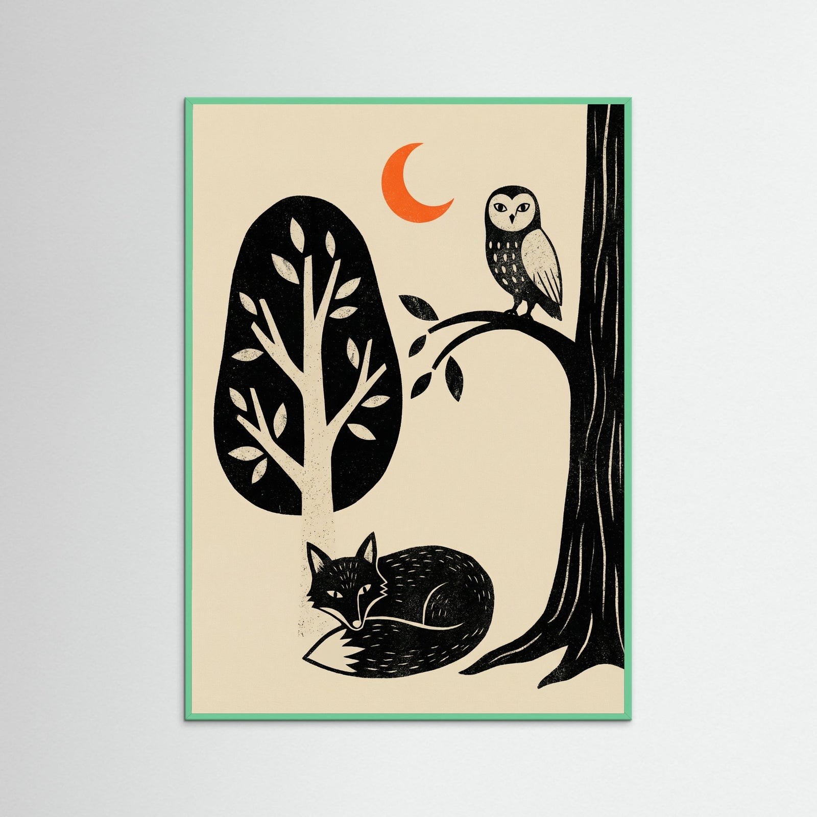 Mint Wood Lunar Embrace