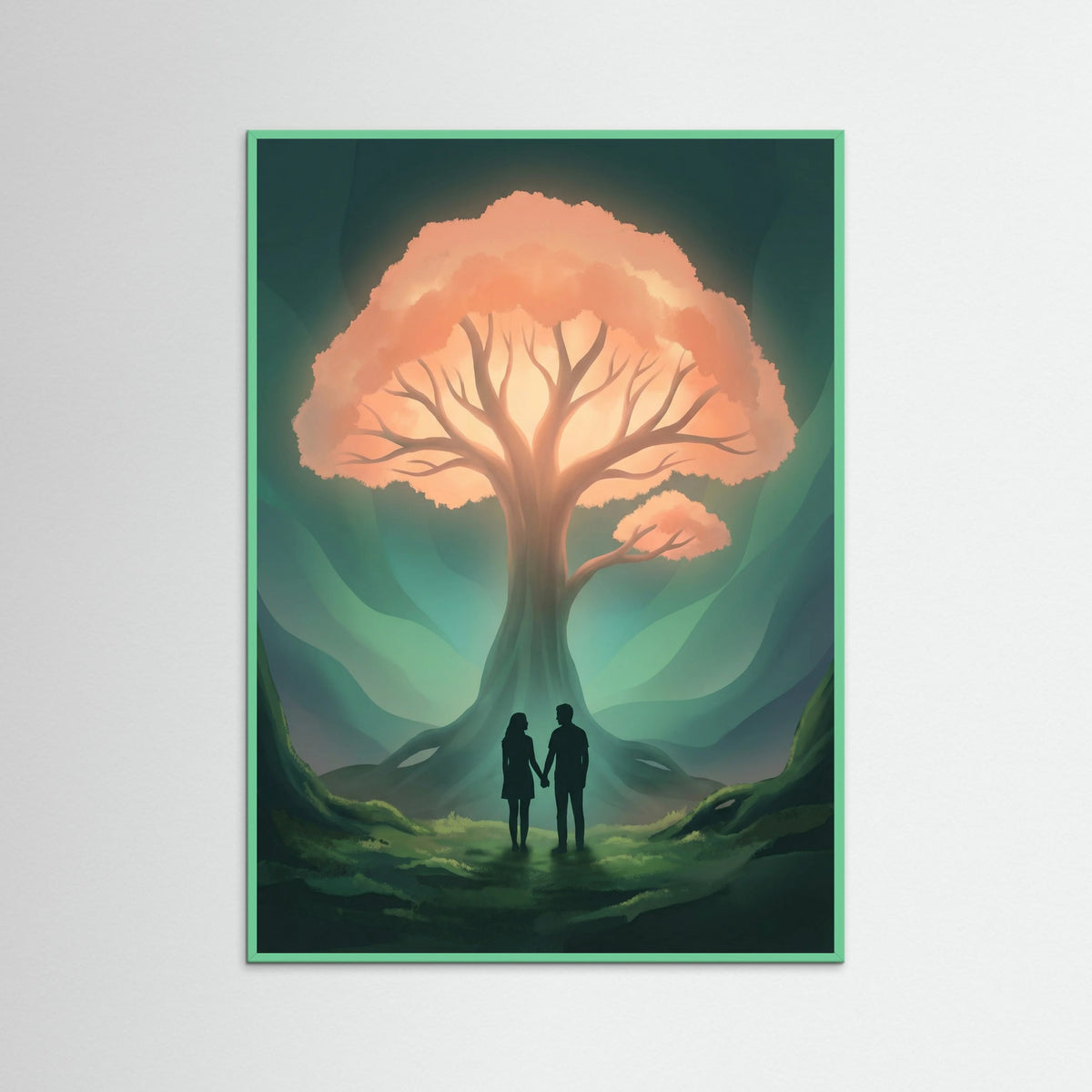 Mint Wood Lunar Embrace