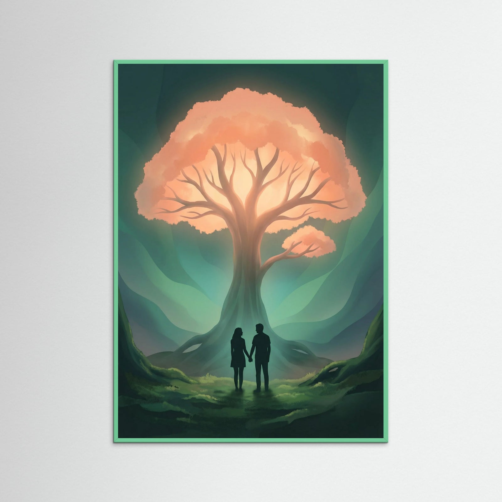 Mint Wood Lunar Embrace