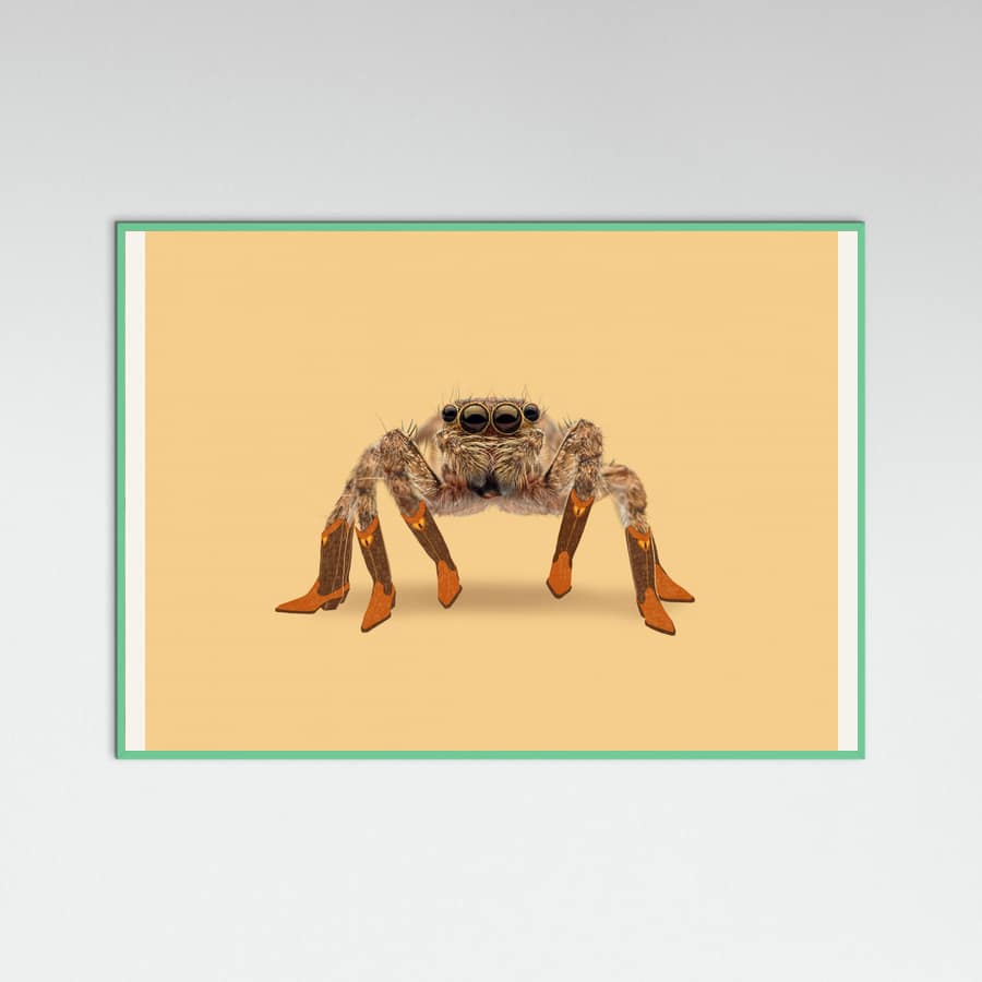Mint Wood Lydia the Leggiest Cowgirl Spider Poster