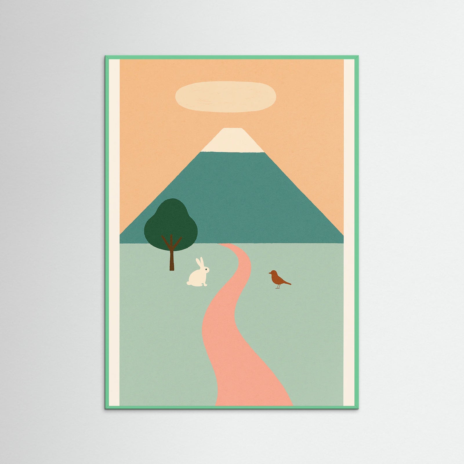 Mint Wood Majestic Fuji Sketch