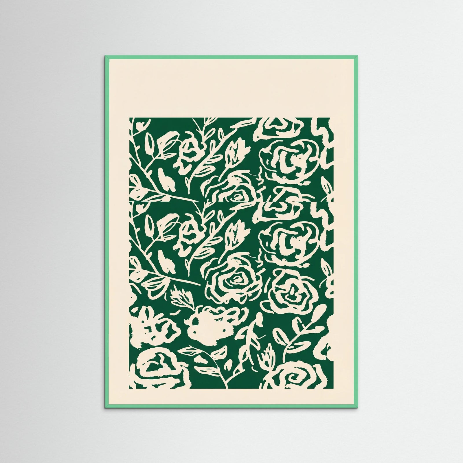 Mint Wood Matisse Floral Exhibit