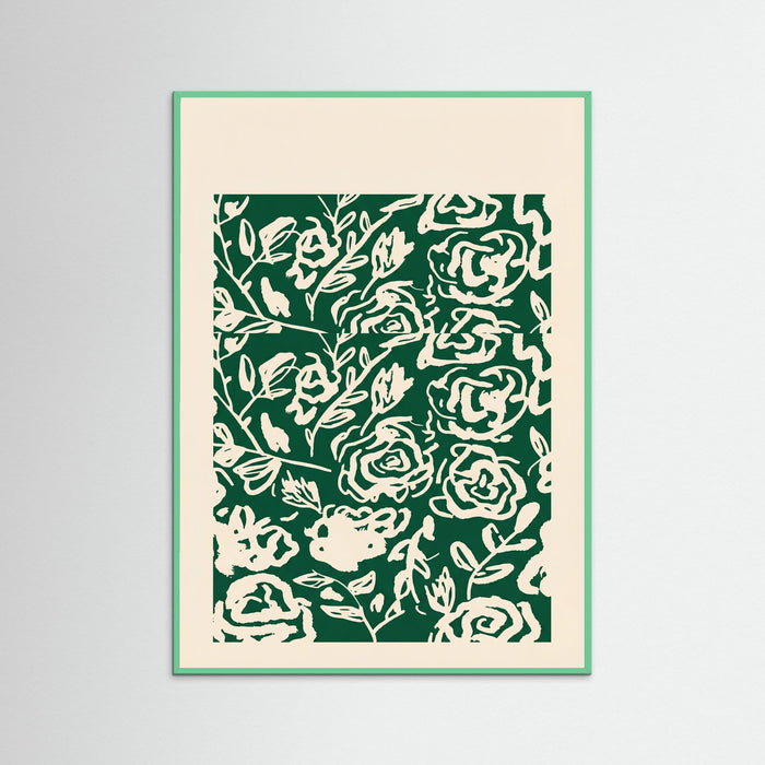 Mint Wood Matisse Floral Exhibit