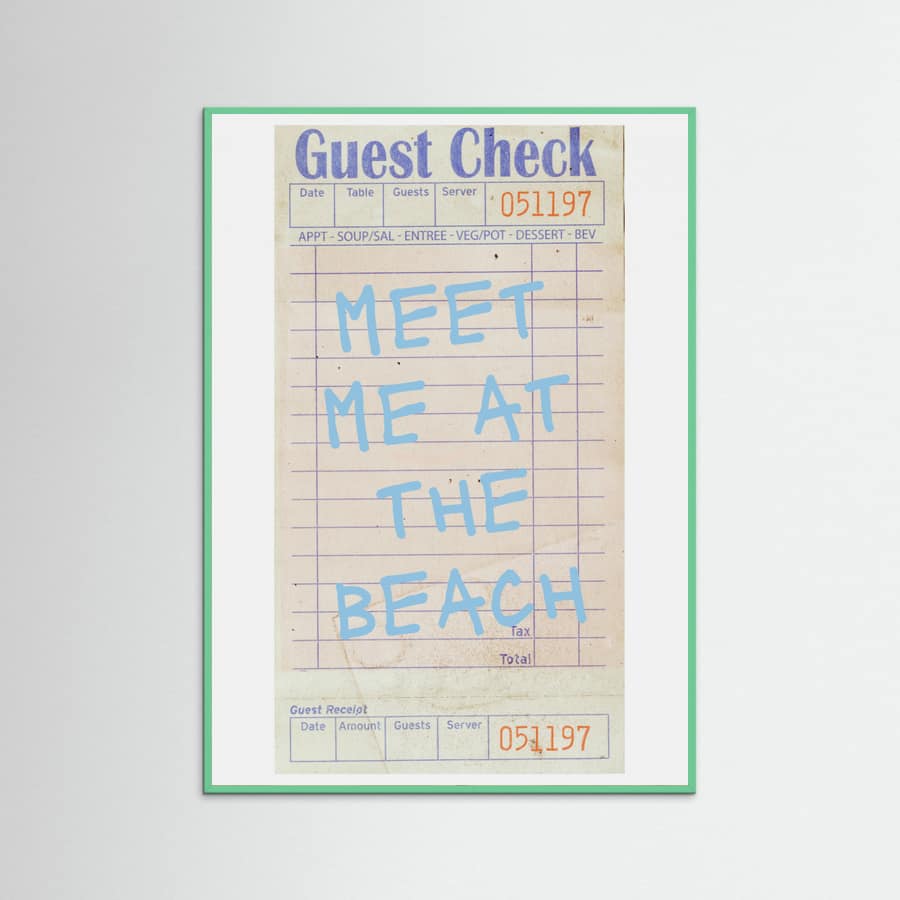 Plakat Meet Me At the Beach   Blue – plakat i druk artystyczny