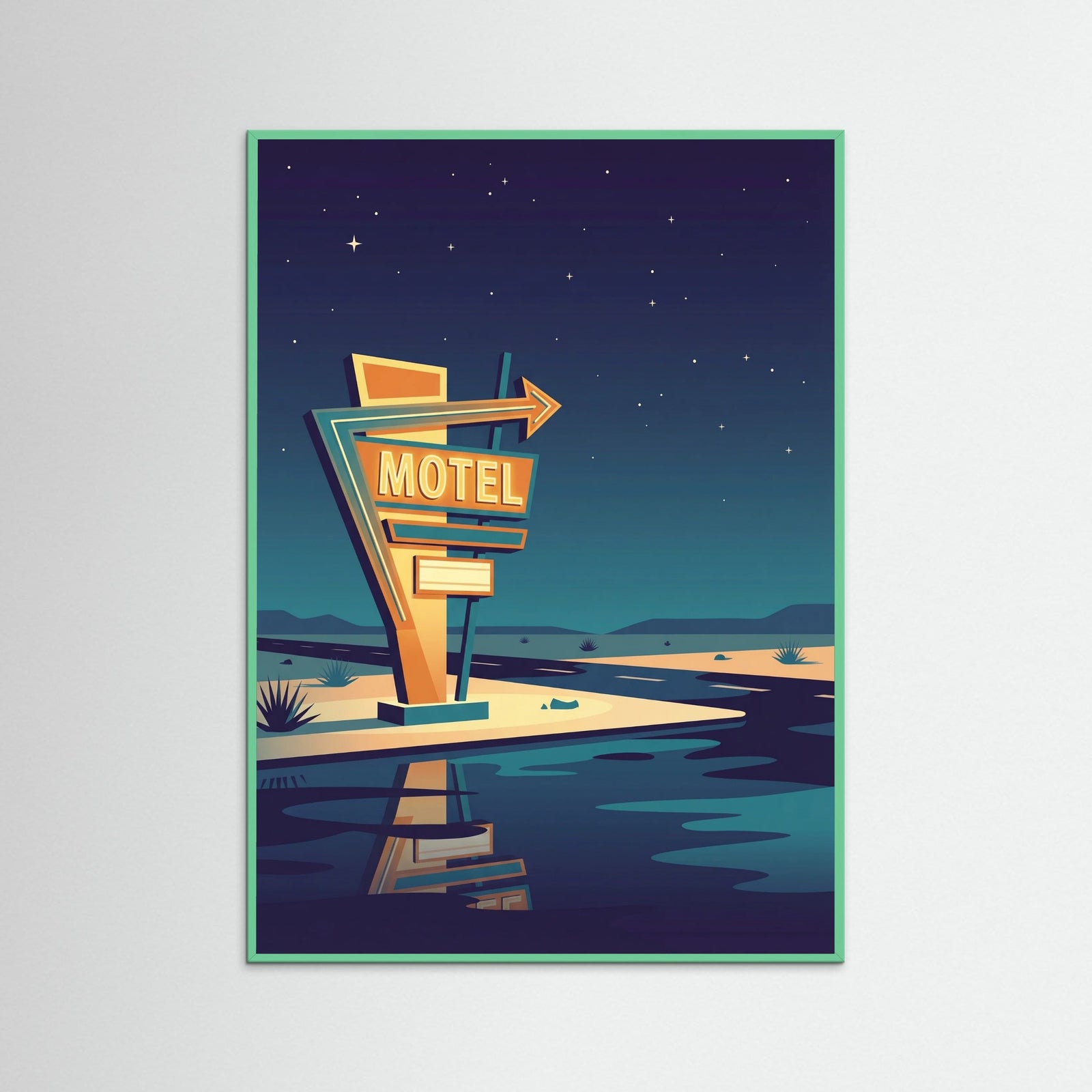 Mint Wood Mid Century Night