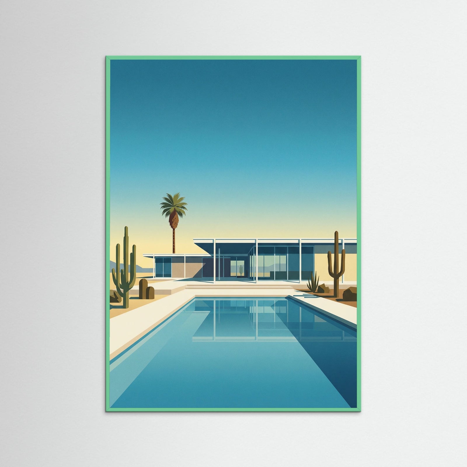 Mint Wood Mid Century Poolside