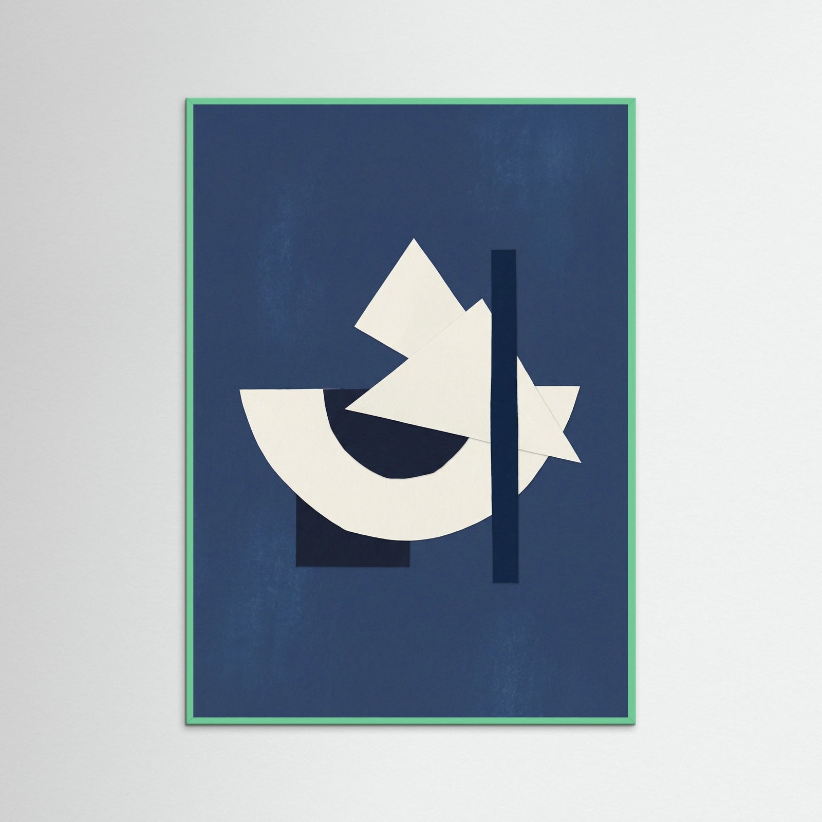 Mint Wood Midnight Geometry