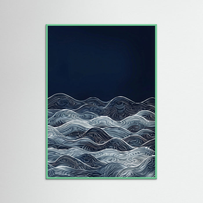 Mint Wood Midnight Waves