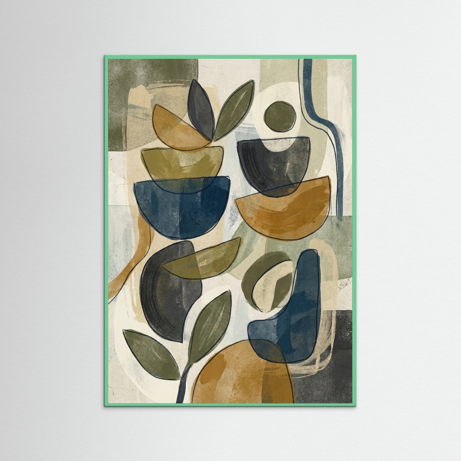 Mint Wood Mikado Abstraction