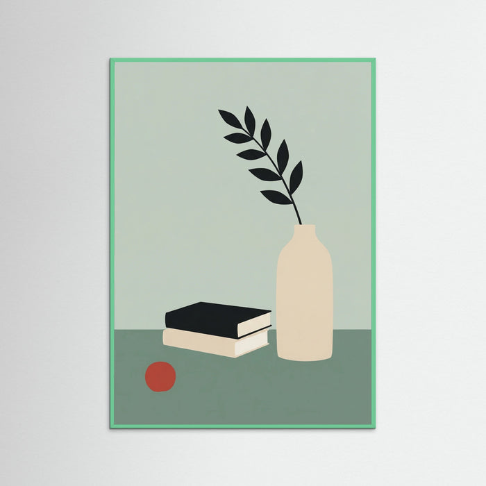 Mint Wood Minimal Still Life
