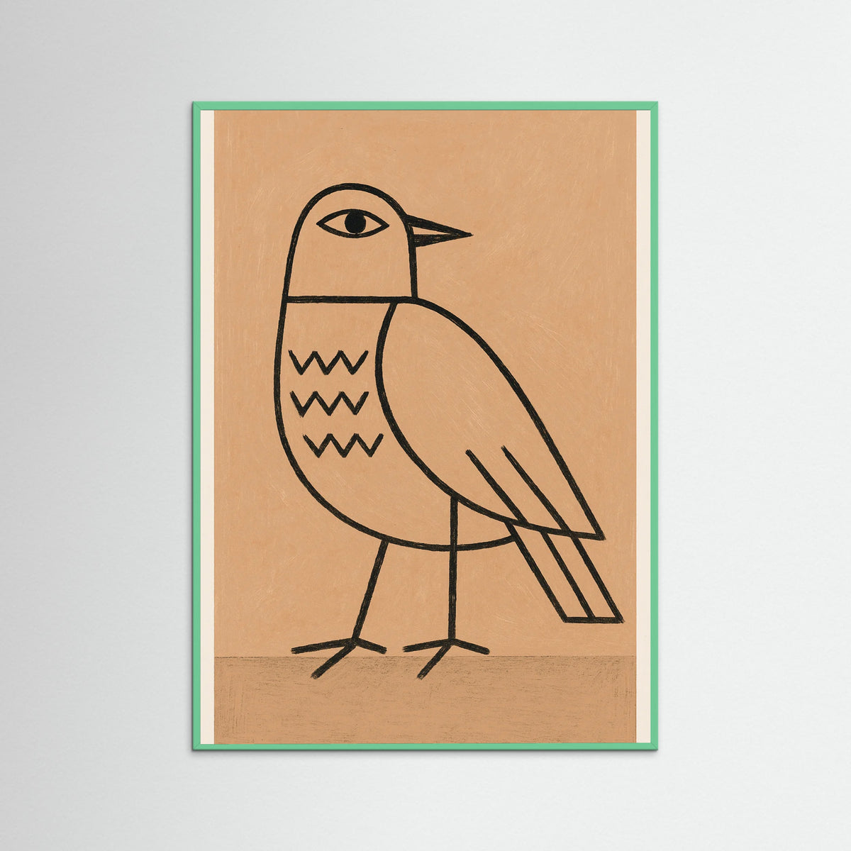 Mint Wood Minimalist Figure