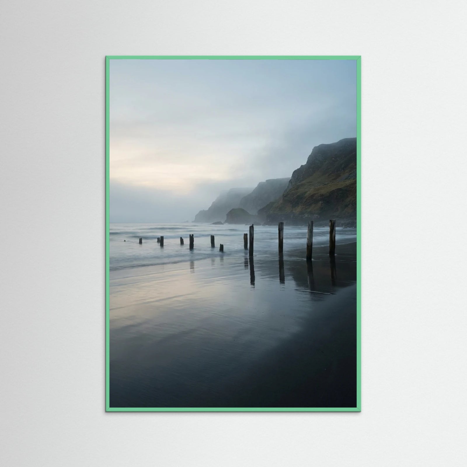 Mint Wood Misty Lake Serenity