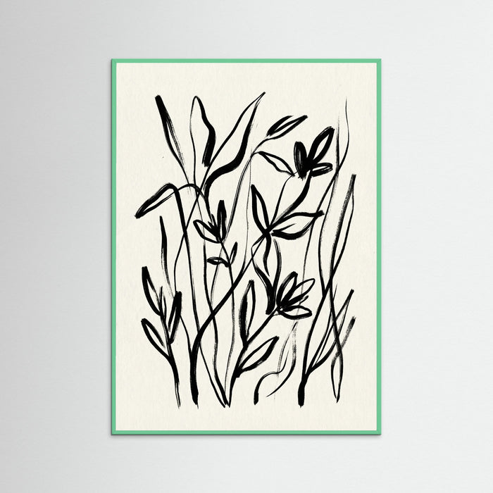 Mint Wood Monochrome Bloom