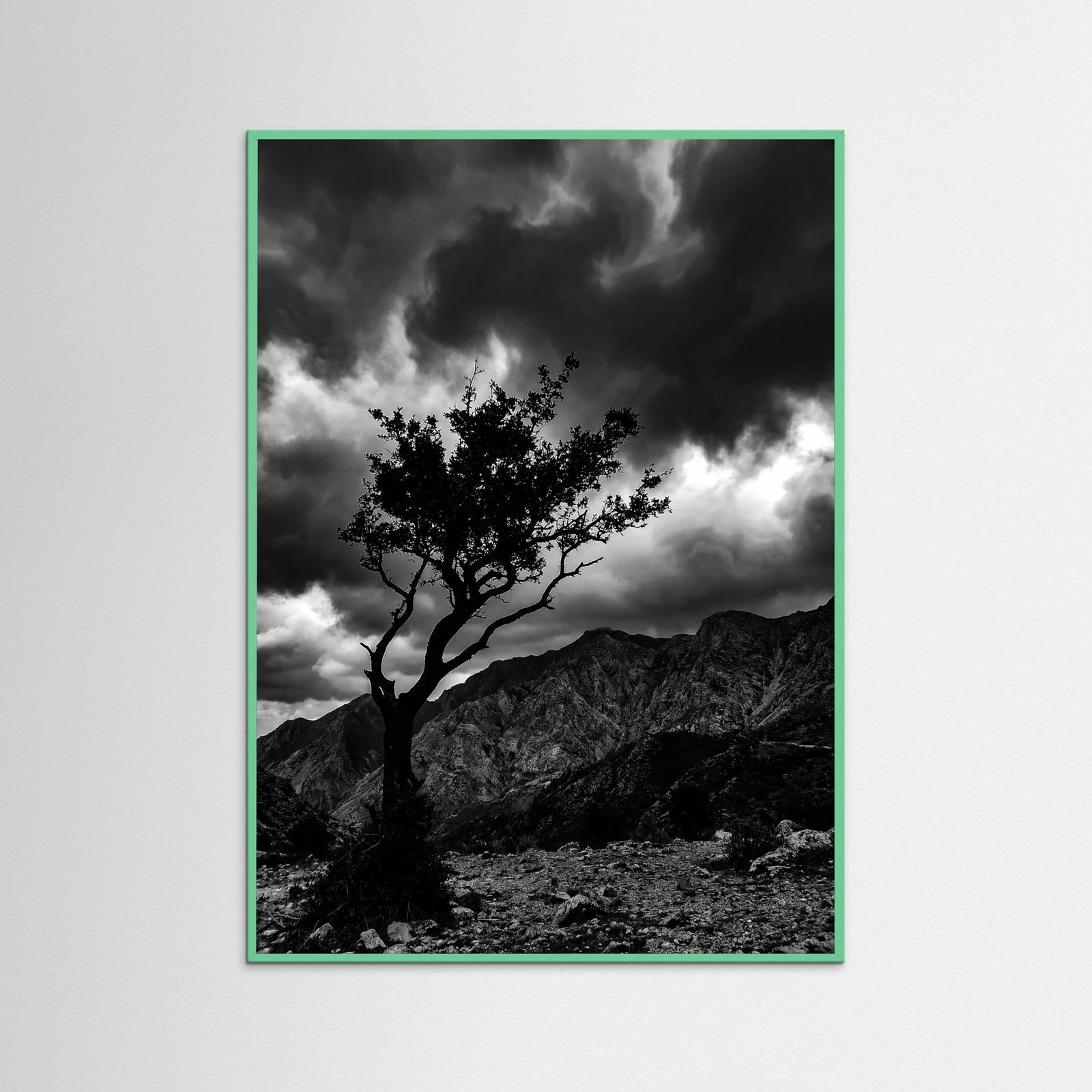 Mint Wood Monochrome Seascape