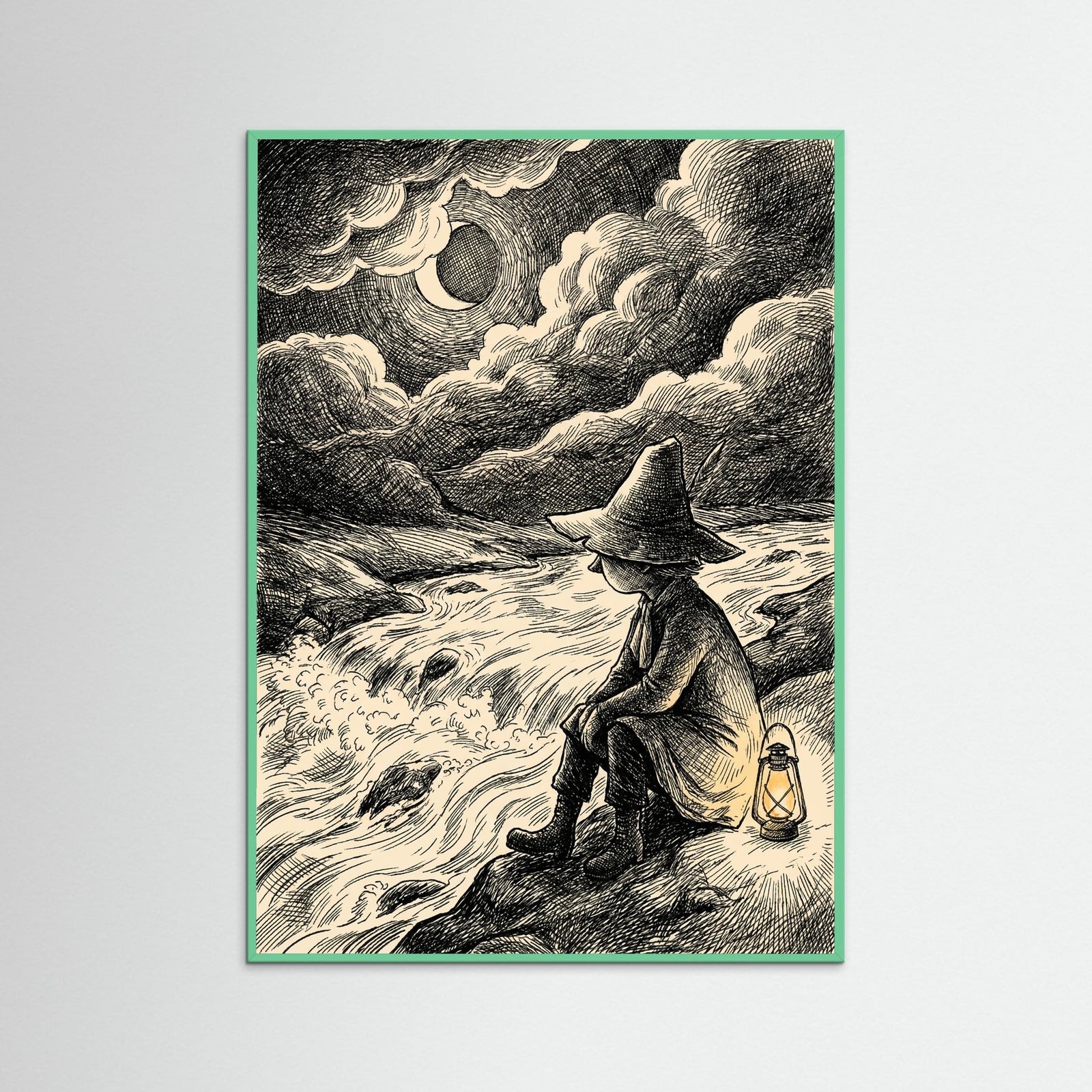 Mint Wood Moonlit Moomin Encounter