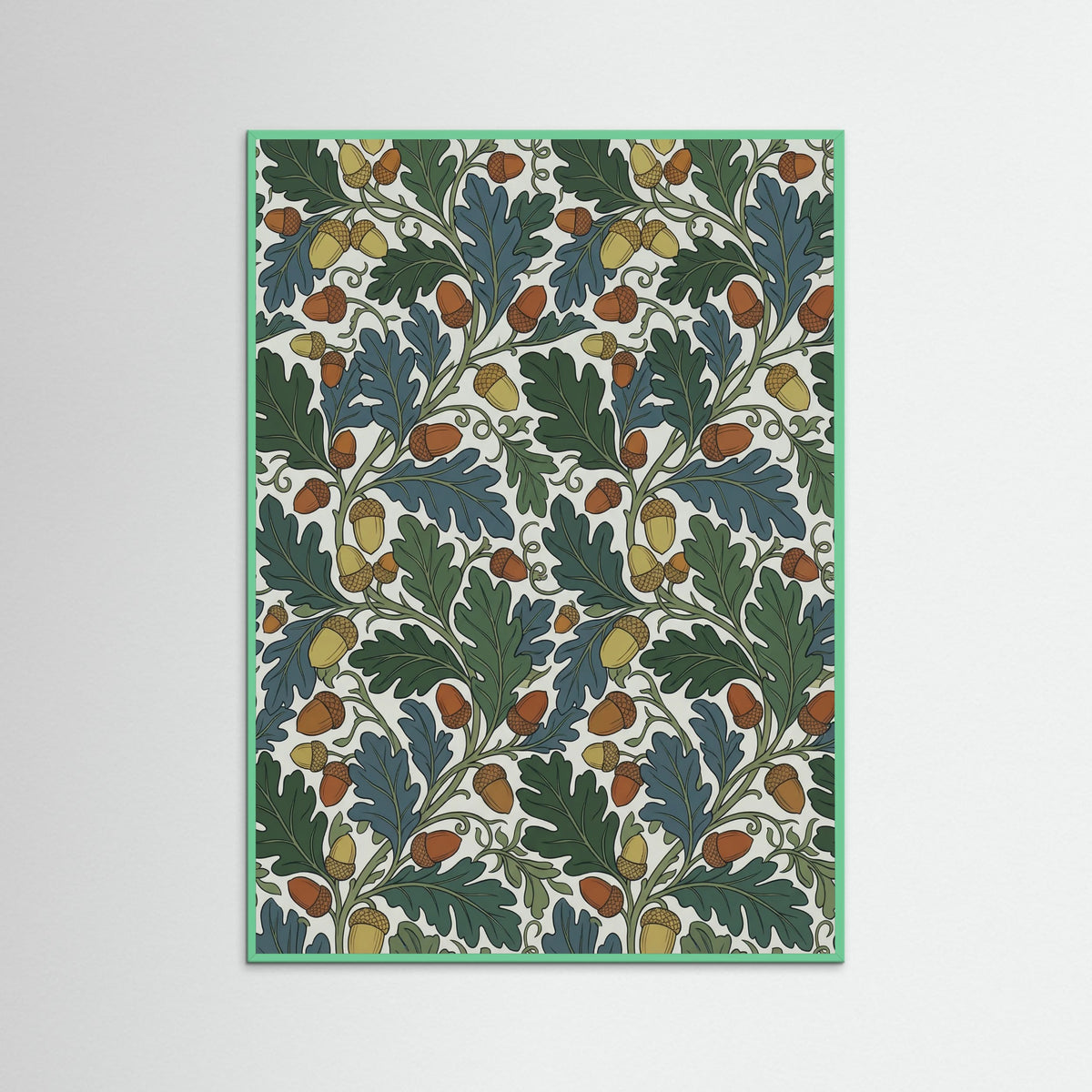 Mint Wood Morrisian Bloom Blue