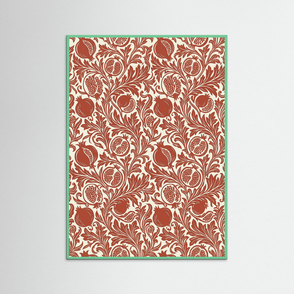 Mint Wood Morrisian Blue Flora