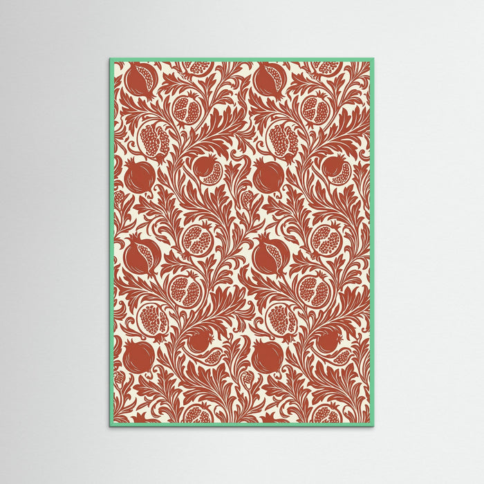 Mint Wood Morrisian Blue Flora