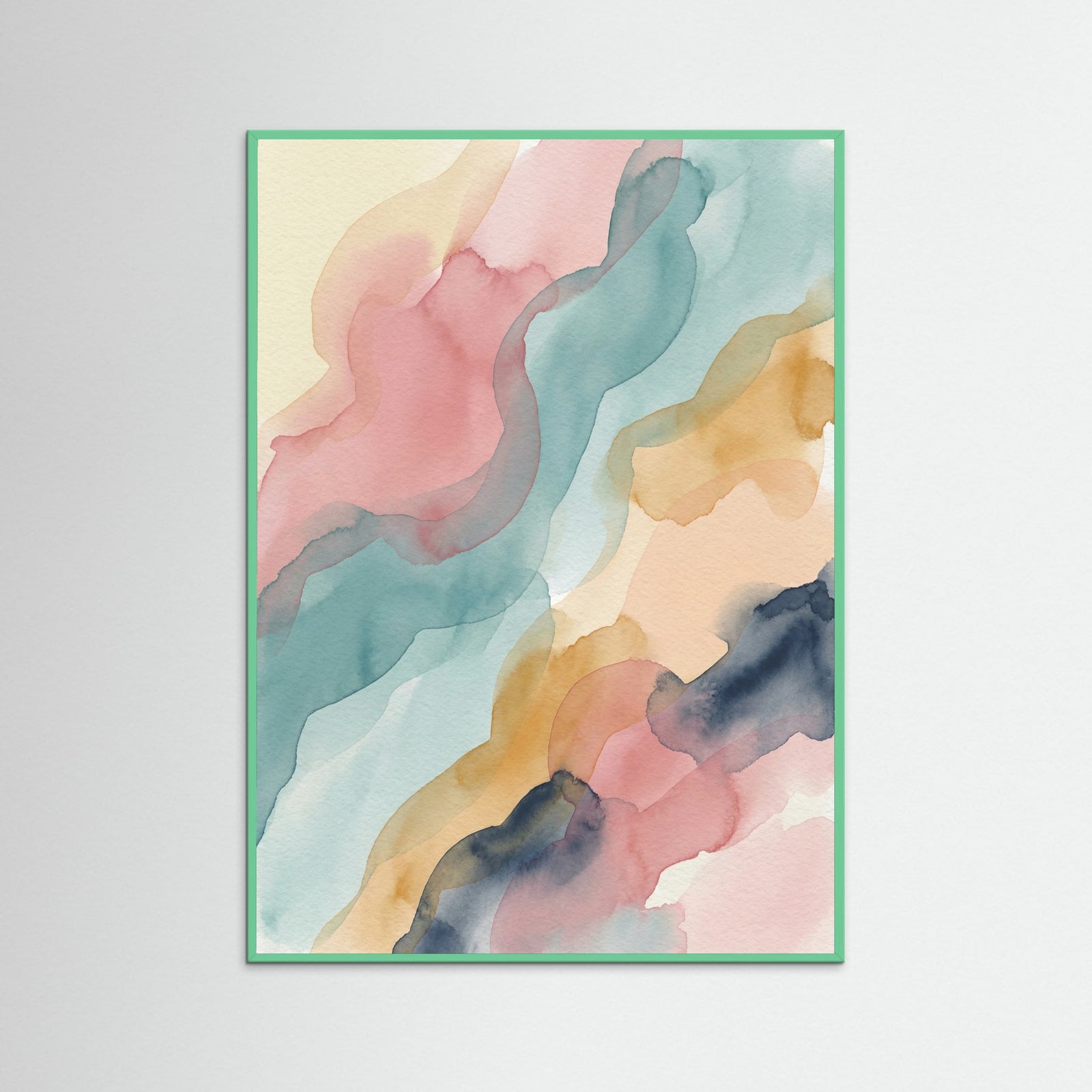 Mint Wood Muted Color Grid