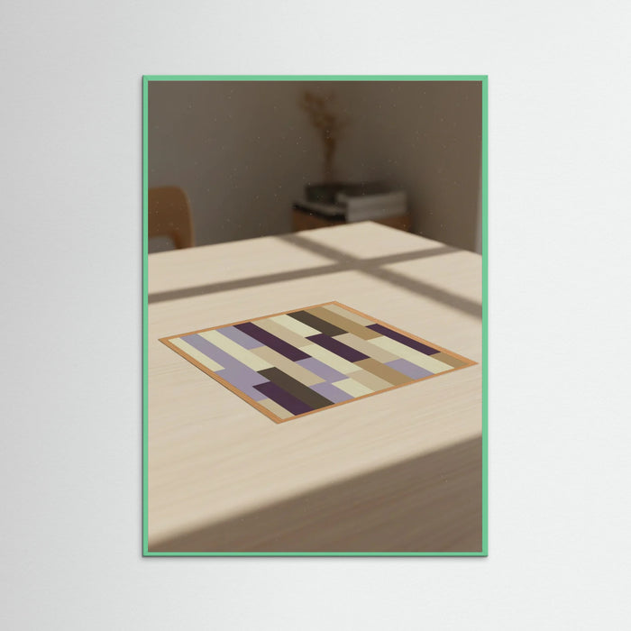 Mint Wood Muted Grid