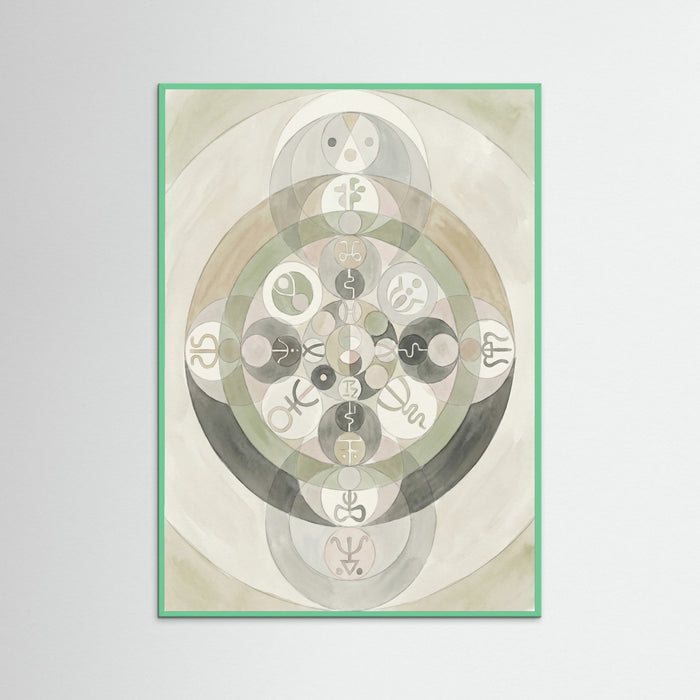 Mint Wood Mystic Geometric Harmony