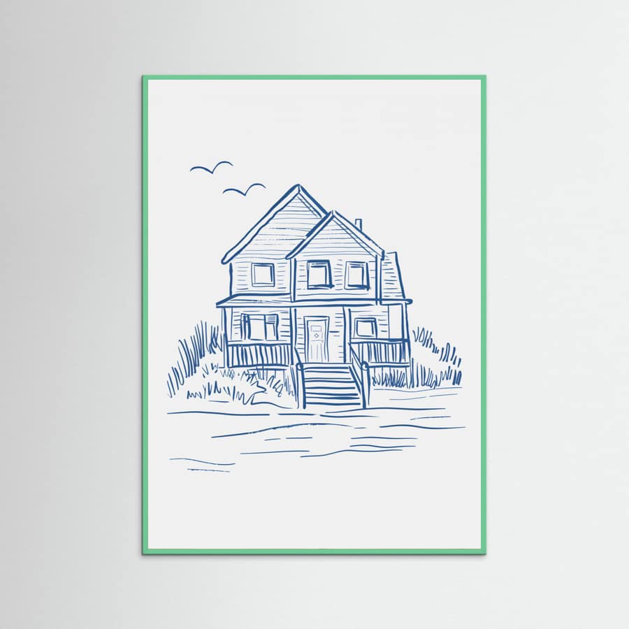Plakat Nantucket Beachhouse – plakat i druk artystyczny