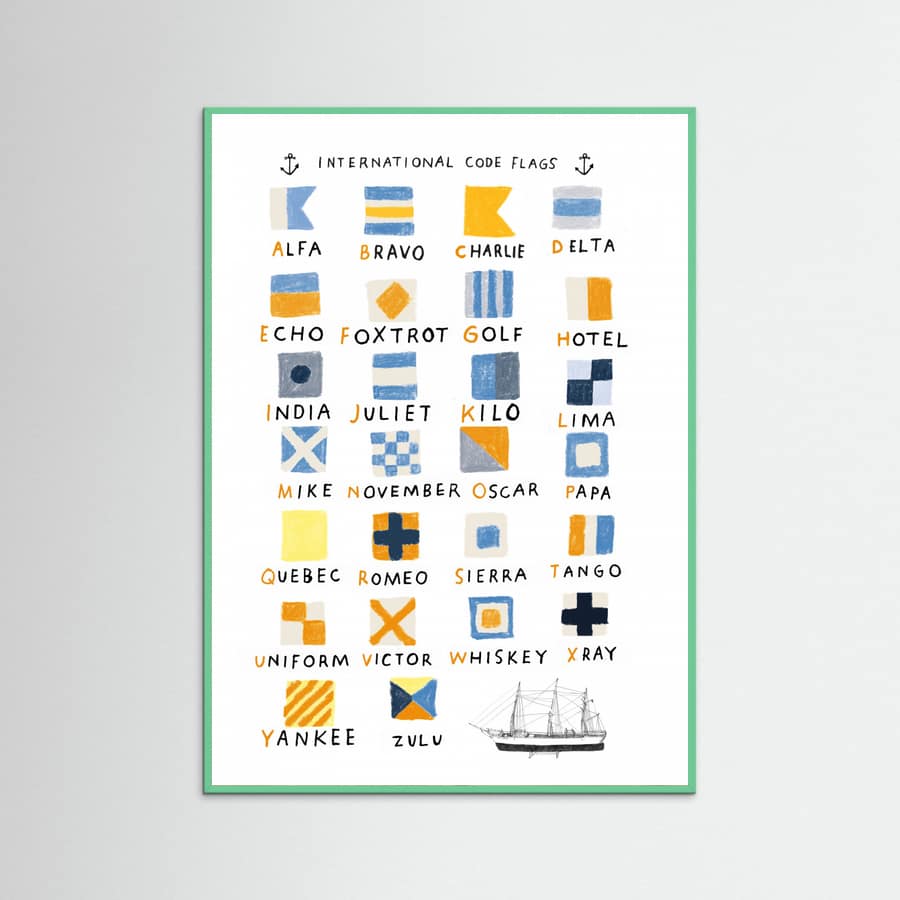 Nautical Flags Poster – Poster und Kunstdruck