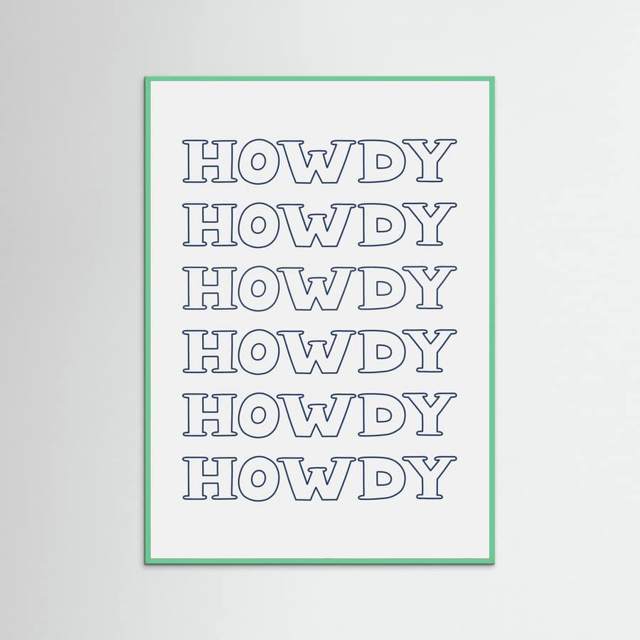 Plakat Navy Blue Howdy – plakat i druk artystyczny