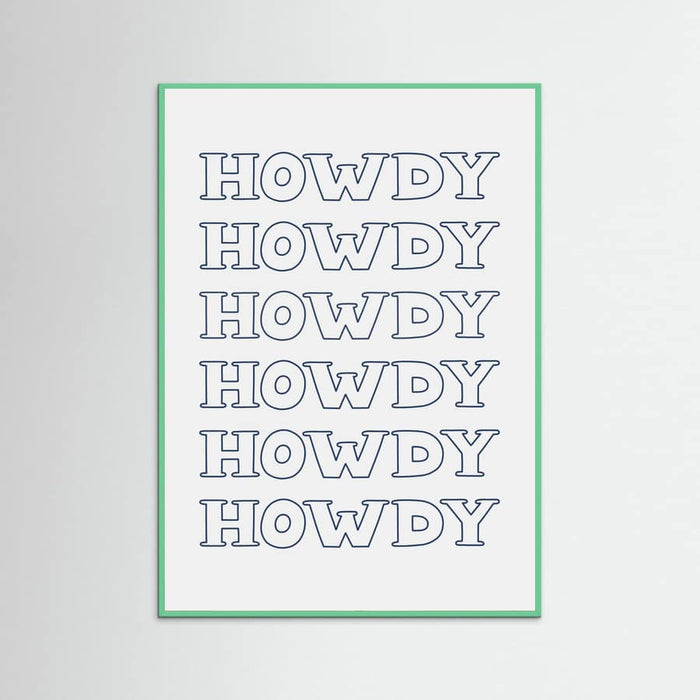 Plakat Navy Blue Howdy – plakat i druk artystyczny