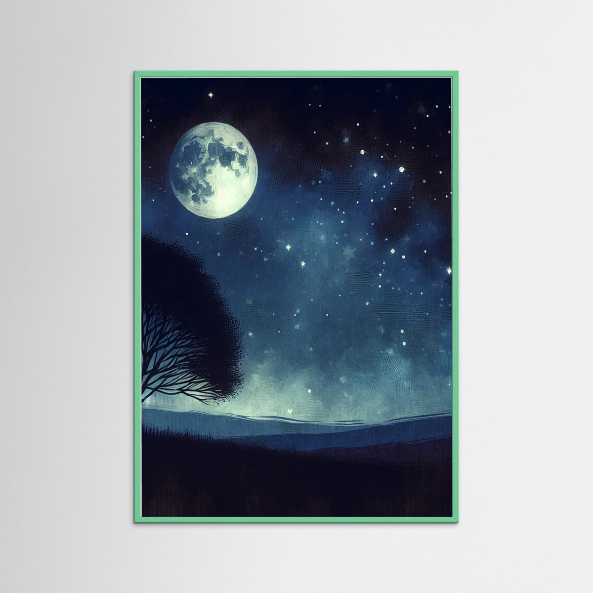 Mint Wood Nocturnal Silhouette