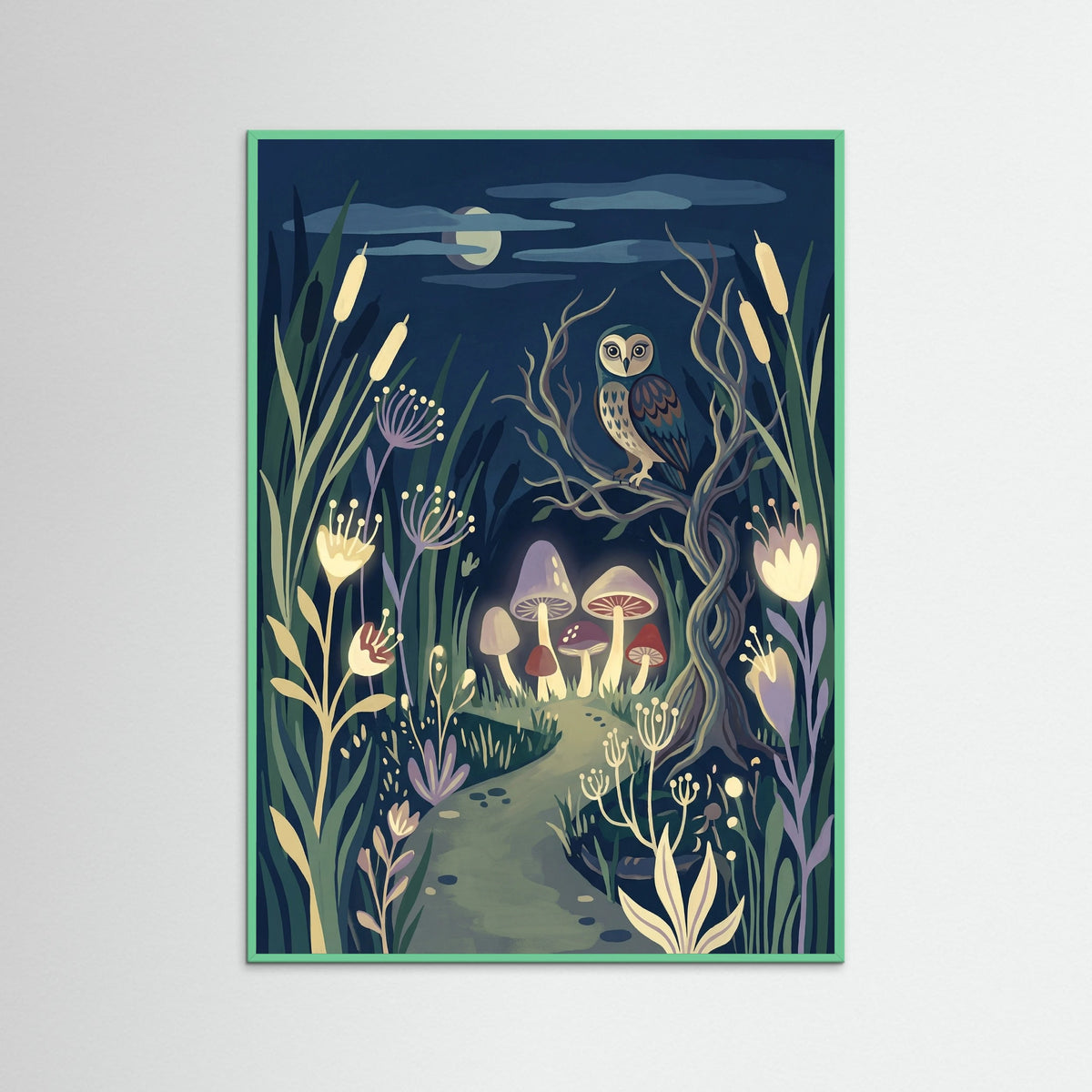 Mint Wood Nocturne Birdscape