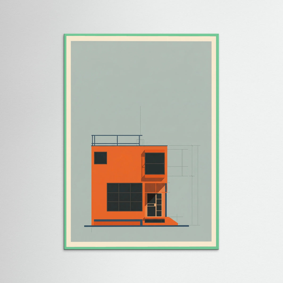 Mint Wood Orange Architecture