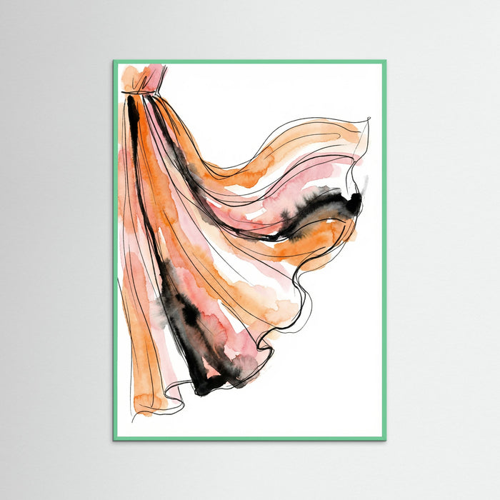 Mint Wood Orange Ruffles