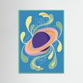 Mint Wood Organic Abstraction Bloom