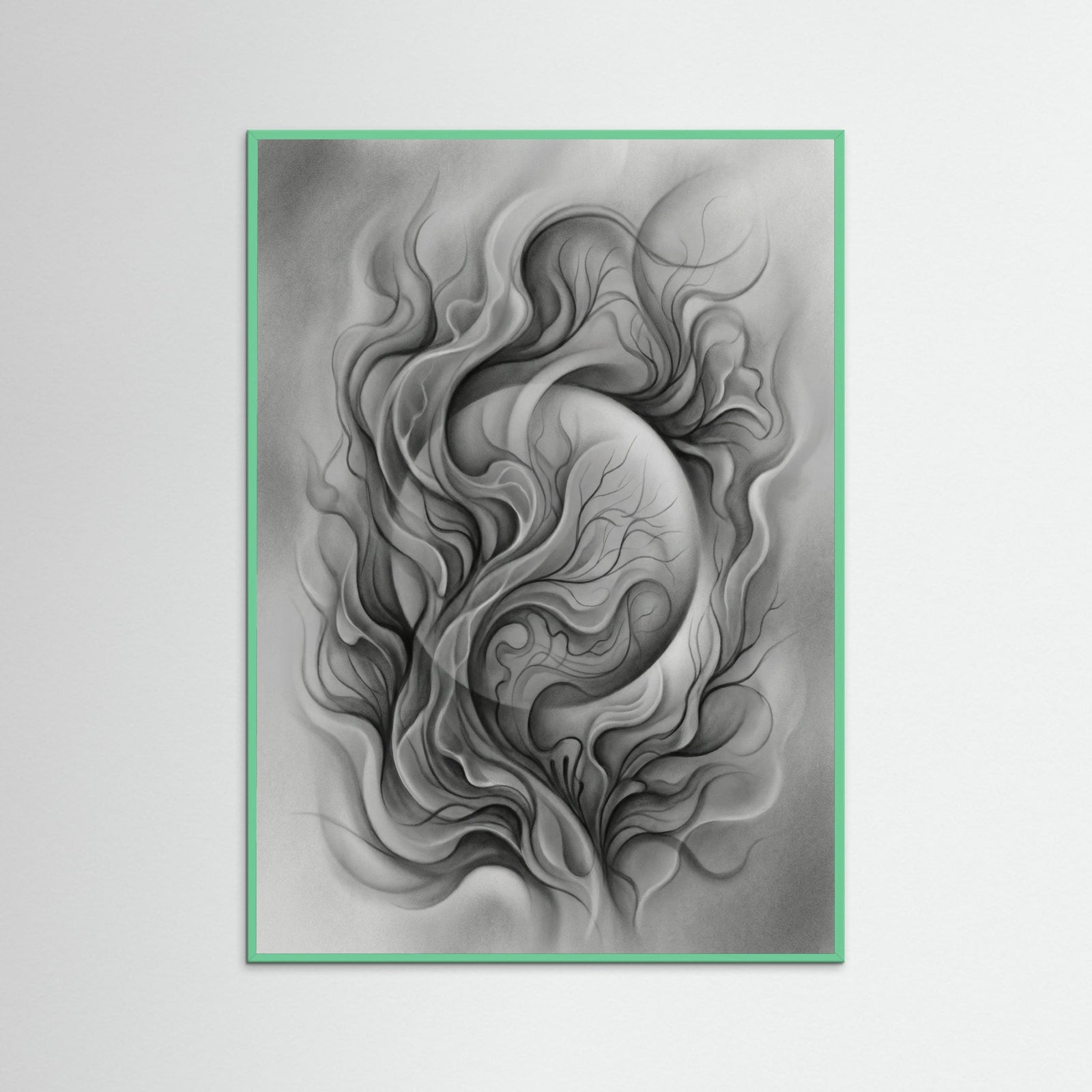 Mint Wood Organic Abstraction