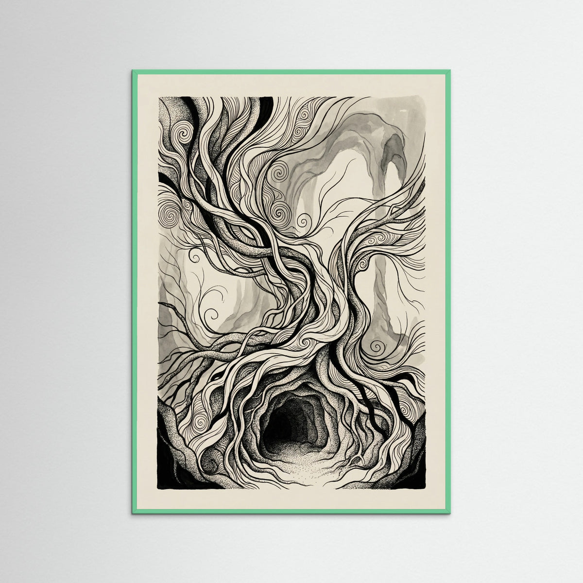 Mint Wood Organic Entanglement