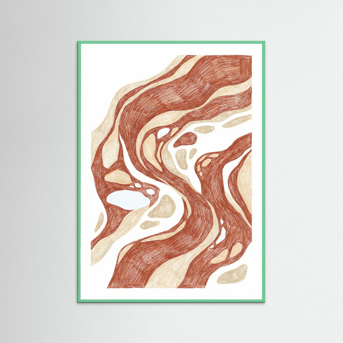 Mint Wood Organic Flow Pink