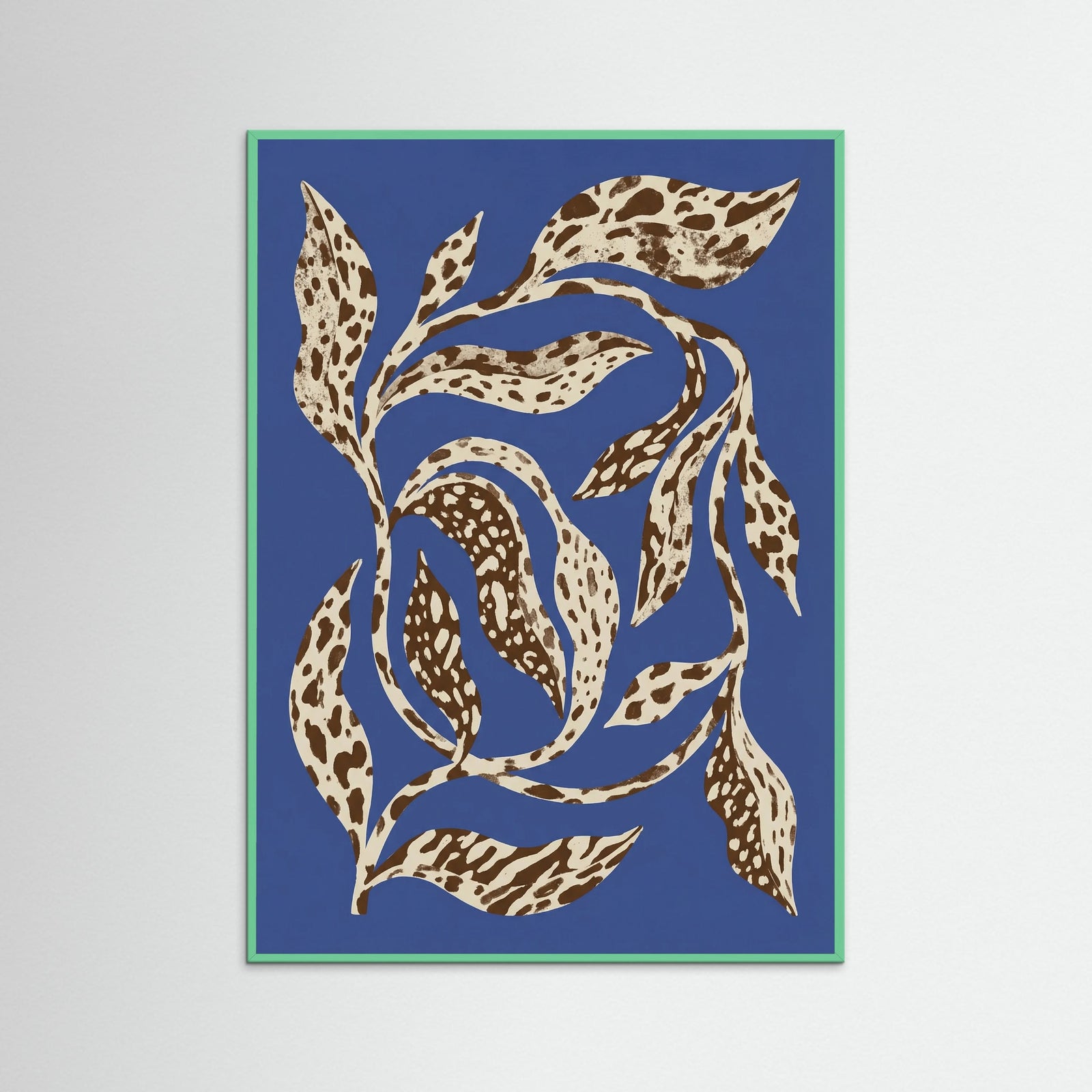 Mint Wood Organic Indigo Shapes