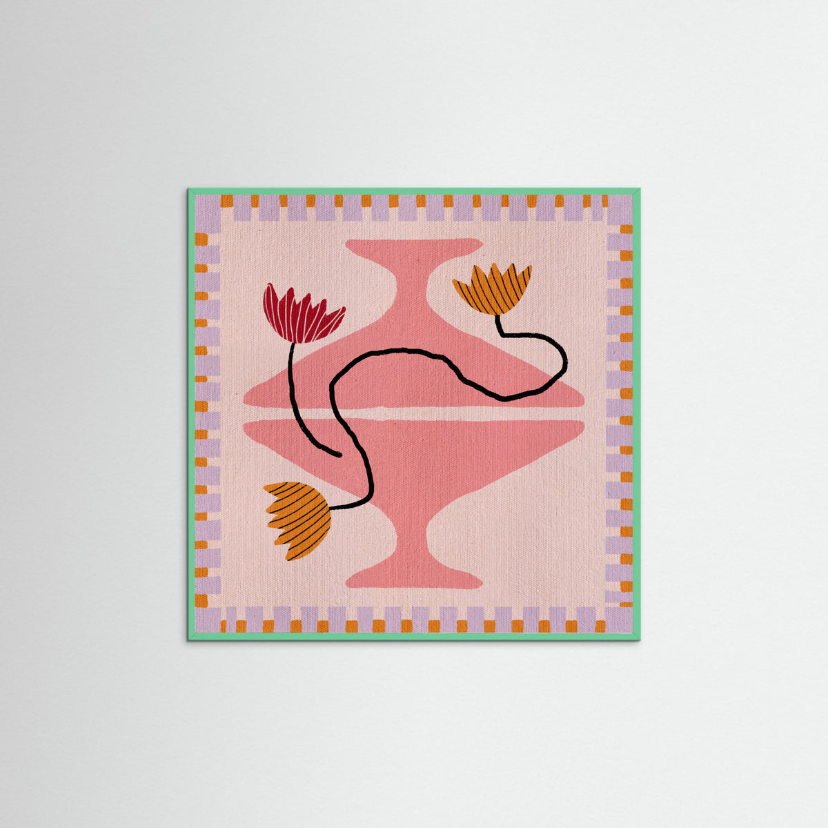 Mint Wood Out of Vase Blooms 8 Poster