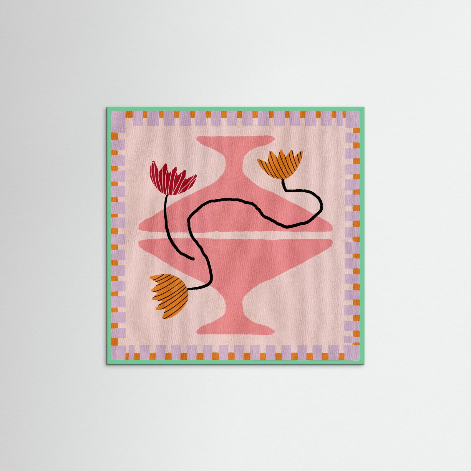 Mint Wood Out of Vase Blooms 8 Poster