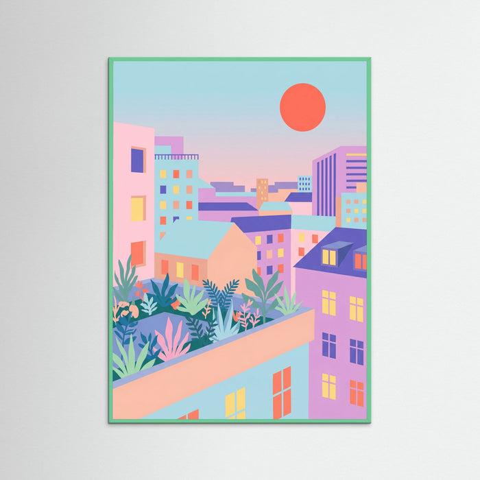 Mint Wood Pastel City Ride