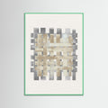 Mint Wood Pattern on Pattern No.2 Poster