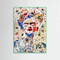 Mint Wood Pattern play no 18 (Frida) Poster