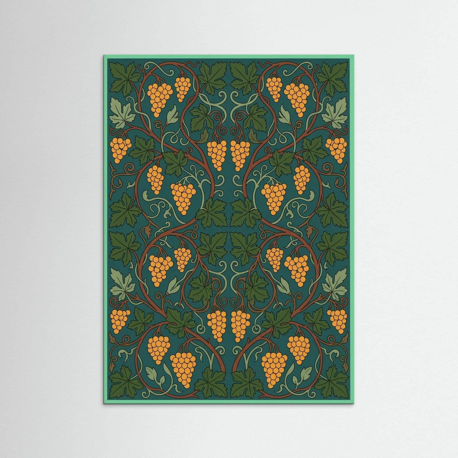 Mint Wood Patterned Life Tree