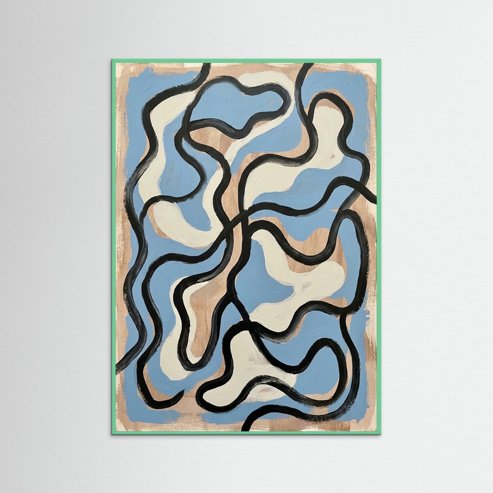 Mint Wood Patterned Strokes