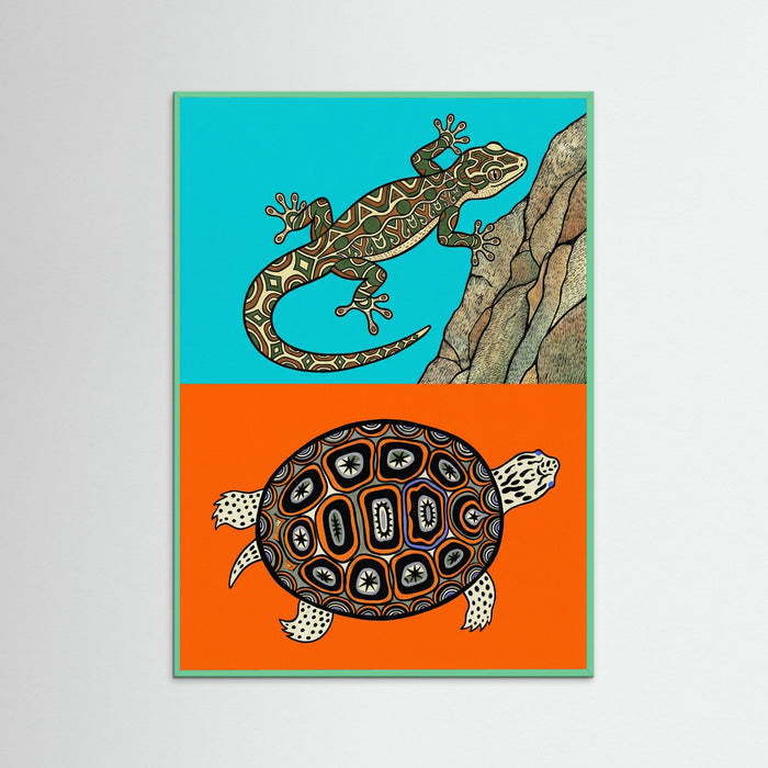 Mint Wood Patterned Turtle