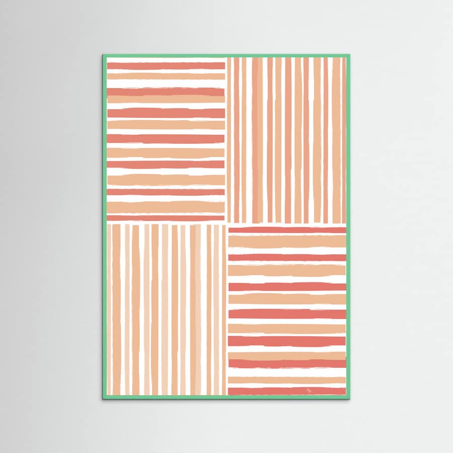 Peach Stripes Poster – Poster und Kunstdruck