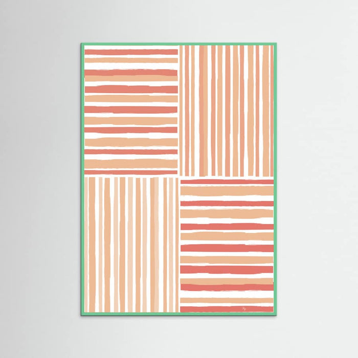 Peach Stripes Poster – Poster und Kunstdruck