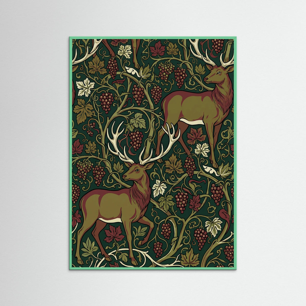 Mint Wood Peacock Dragon Tapestry